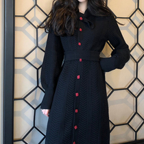 2019 Autumn Winter New Womens Fashion style retro sweater skirt with long past kneecap bottom closets waist knit dress