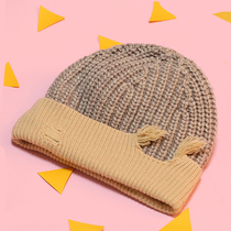 SHARK Sa carved beige Miscellaneous flower color wool hat fashion wild autumn and winter new warm and comfortable original