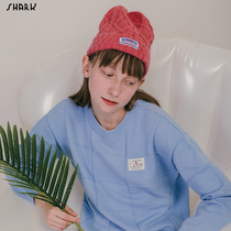 SHARK Sa carved candy powder wool hat hipster womens cute hemp pattern with rabbit wool knit hat original