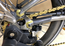 (Bub Love) Small Cloth Folding Car Accessories Rear Fork Carbon Fiber Protection Stick Steel Cloth Anti-Wear Special