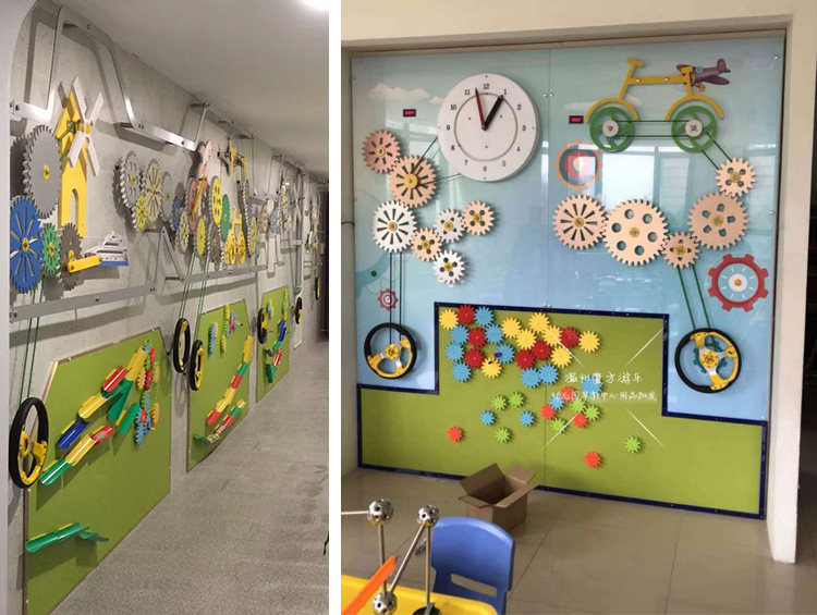 幼儿园小学科学实验室探索发现环创齿轮演示墙面装饰 机械齿轮墙