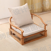 Japanese-style tatami seat backrest chair bay window armrest home lazy chair elm and room chair meditation meditation circle chair