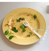 Retro ceramic breakfast plate solid color dessert plate 8 5 inch salad plate Western food plate