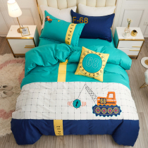 Cotton 60 pieces of cotton combed cotton children four sets of cotton cartoon boys and girls students 1 2 meters 1 5m1 8 meters bedding