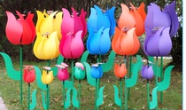 Creative Lotus windmill Tulip Windmill Park flower sea kindergarten outdoor decoration supplies windmill festival layout