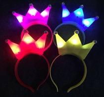 New flash three-lamp Crown luminous hair hoop hair buckle Star concert childrens toys stalls Source hot sale