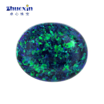 Oval Oberstone egg-shaped flat bottom vegetarian artificial black Europark Opel OPAL Precious Stones Nude Stone Inlays OP19