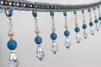Curtain lace decorative lace fabric accessories bead accessories curtain head lace curtain head stitching edge spike big tassel