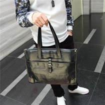 2022 new Japan-ROK male handbag fashion single shoulder bag inclined satchel Han version Hand carrying business travel computer bag