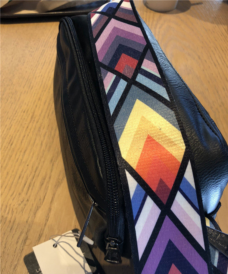 包包 男士包袋 threebox潮男女迷你斜挎包 民族风彩带男士单肩包 日韩