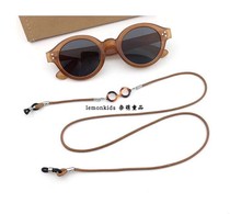 Korean version of wax rope children's crystal glasses chain manual sports leisure anti-skid anti-loss retro sun frame