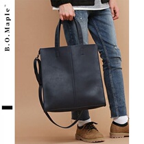 BOMaple Korean version of tote bag mens fashion brand large capacity fashion retro versatile personality hand carry shoulder shoulder shoulder bag