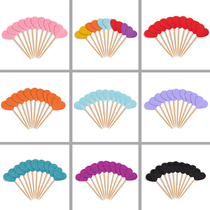 Baking birthday party dessert plug love toothpick card five-pointed star 10pcs