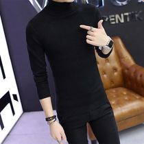 Black tall collar sweater men wear sweater sweater in autumn and winter plus thick knitted sweater overcoat