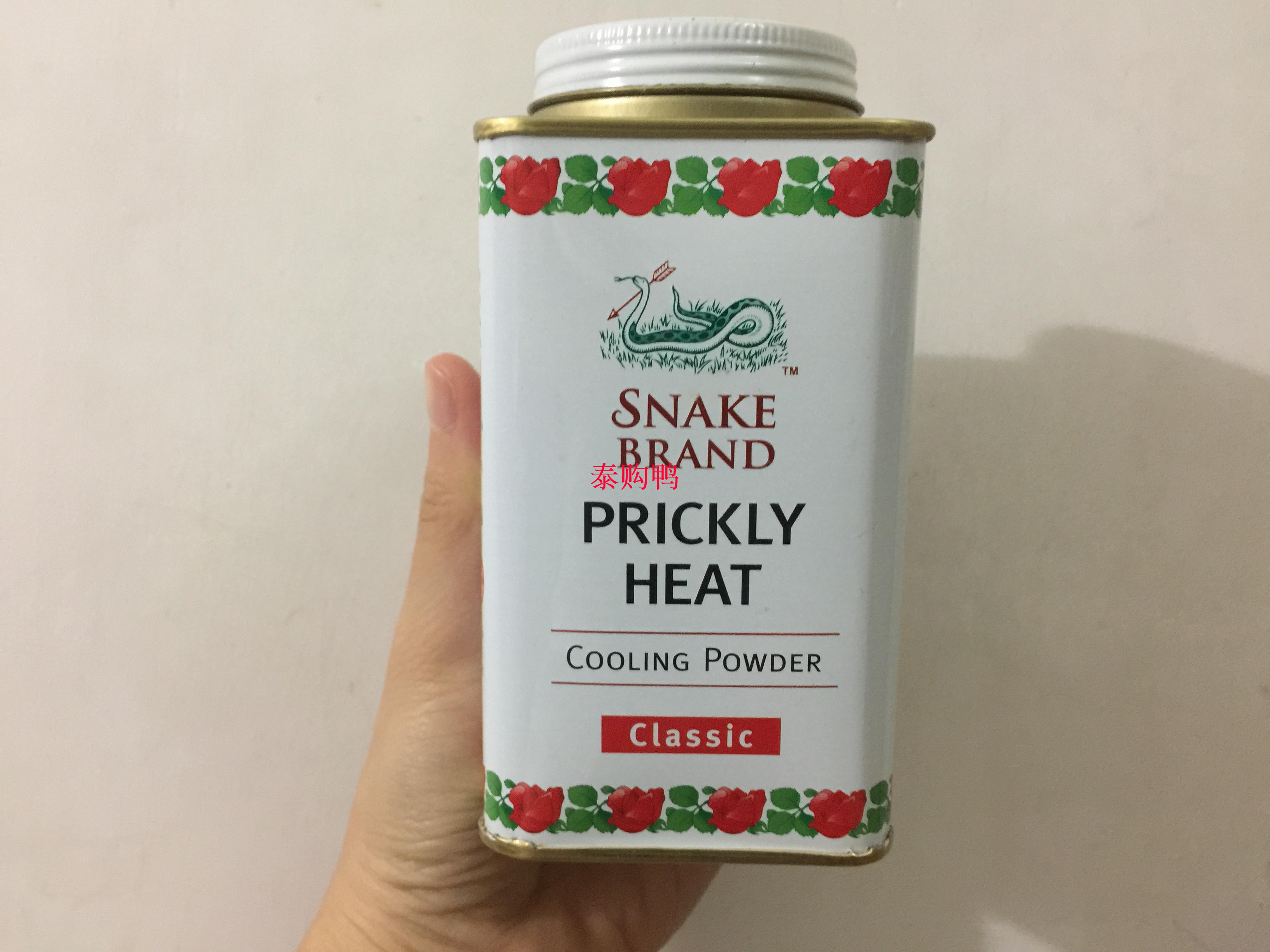 泰国蛇粉圣乐(圣露斯)蛇牌宝宝热痱子粉婴儿爽身粉 {原味玫瑰}