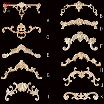 European-style solid wood carved Dongyang wood carved door heart flower background wall decoration wiring Wood applique Wood decals wood line decoration