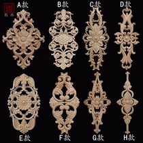 Eurostyle solid wood wood carving applique cabinet door decorated solid wood carved sheet protective wall panel wood corner flower vertical door flower