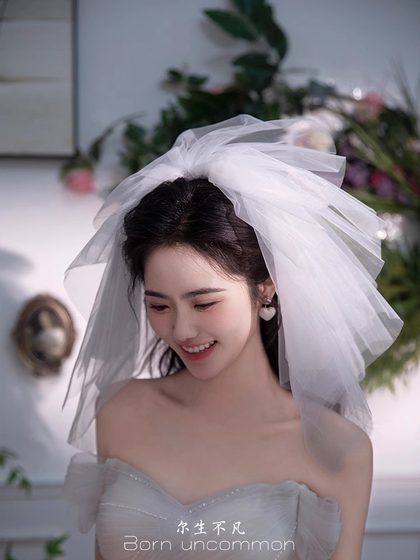 신부 웨딩 짧은 다층 푸피 베일, 결혼 증명서 등록, 제안 여행 사진, 어린이 보편적 작은 베일 수집 신부 웨딩 짧은 다층 푸피 베일, 결혼 증명서 등록, 제안 여행 사진, 어린이 보편적 작은 베일 수집