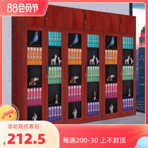 Steel transfer wood printing office file cabinet iron cabinet household bookcase staff locker wardrobe cabinet induction lock