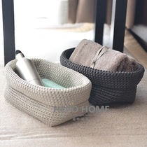 Nordic woven storage basket fabric wardrobe drawer underwear socks storage box snacks storage basket finishing basket