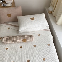 New 100% cotton cotton embroidery multi-function quilted quilted quilt quilted air conditioning quilted sheet three-piece set