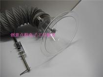 Transparent smoking cover small soldering smoke hood 2 5 inch 3 inch 4 inch piping with stainless steel throat hoop