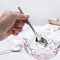 yayoda sugar spoon shell spoon sweet spoonful spoon more ice-cream spoon thickened stainless steel rider spirit foreign trade outlet