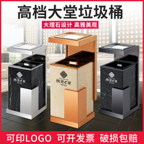 Eurostyle Hotel Marble Trash Can Lobby High-end Sales of Stainless Steel Office Vertical Ash Casks