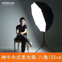 Sheng 120cm octagonal soft box umbrella reflective parachute dual use photography lamp soft - box carrying bag