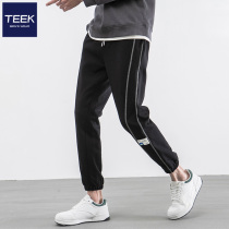 TEEK Spring Casual Sports Long Pants Men 2022 Trendy New Teens Side Striped Summer Close-up Sweetpants