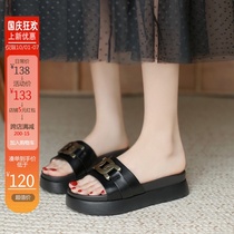 Sanders and slippers womens summer wear ins tide 2021 New Fashion Net red thick bottom cake beach explosion