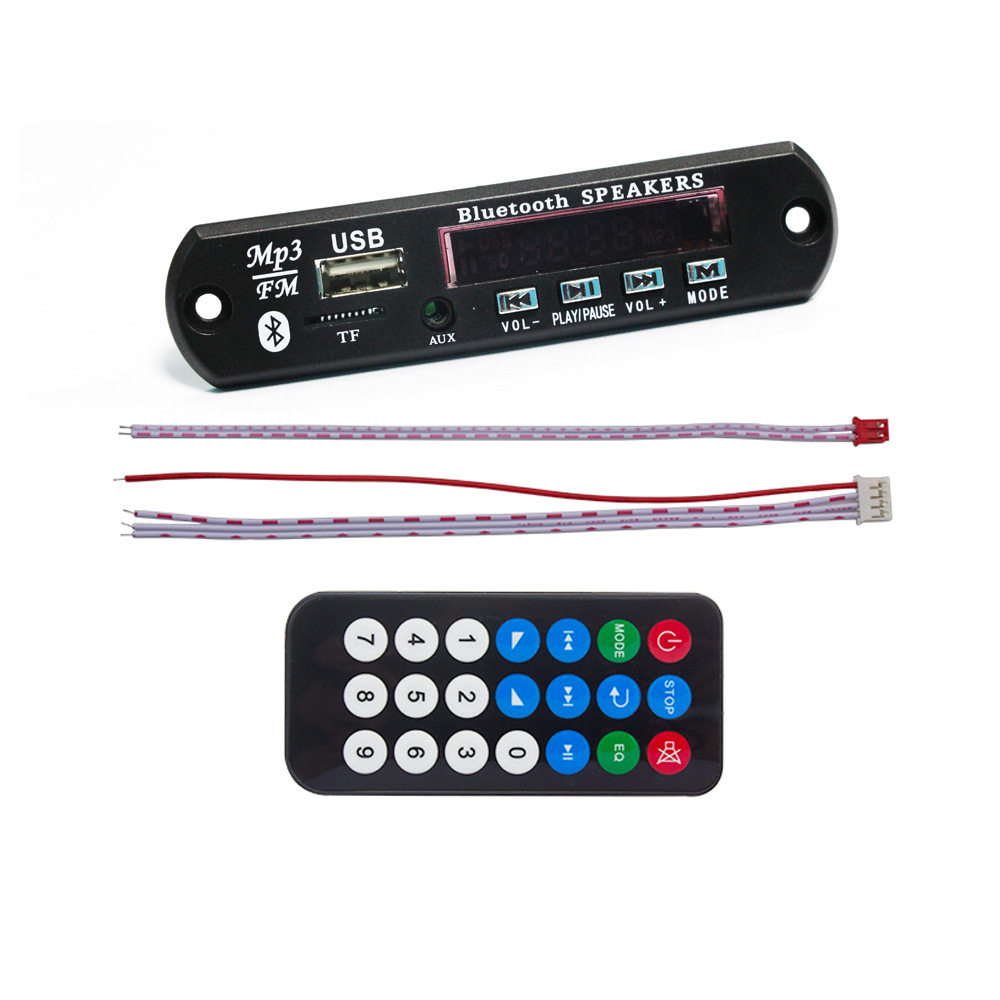 lossless mp3 bluetooth decoder board supports usb /tf/aux/fm 5v/12v ape flac display