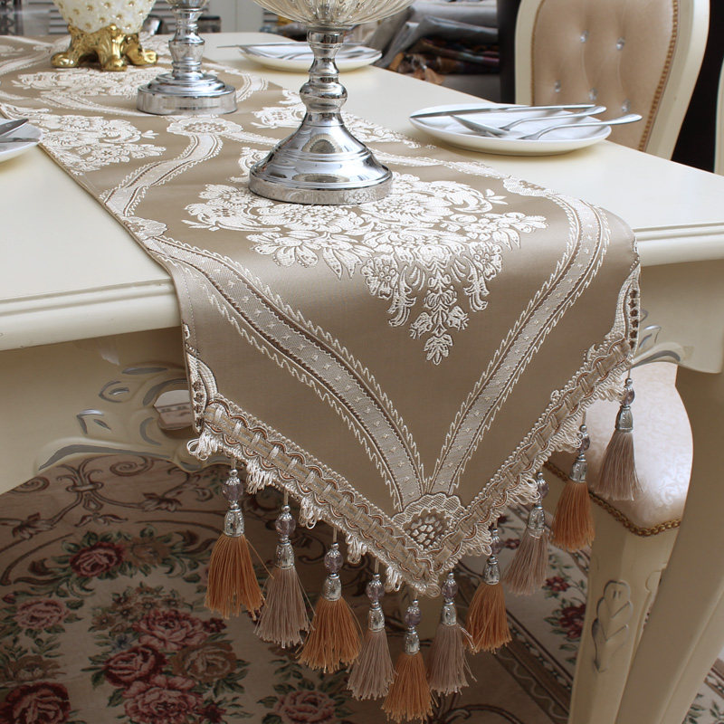 防水桌巾简约现代高档茶几桌旗欧式田园美式餐桌装饰台布床尾定制