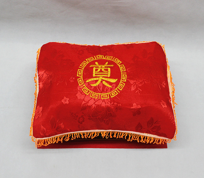 丧葬用品大全批发骨灰盒高档包布白事盖布垫布红布寿盒铺金盖银被