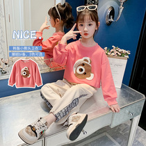 Spring and autumn girls clothes childrens leisure base shirt foreign-Air pullover cute top 12 girls autumn clothes 13 years old