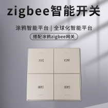 zigbee wireless graffiti smart home power zero fire scene voice control lazy person touch 86 switch panel