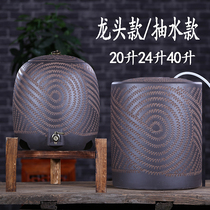 Promotion Purple sand water cylinder with tap tea Water cylinder Large domestic water storage tank Water cylinder ceramic filter coarse pottery water pumping