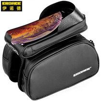 German EROADE bicycle bag mobile phone touch screen waterproof saddle bag upper tube front beam bag large capacity riding equipment