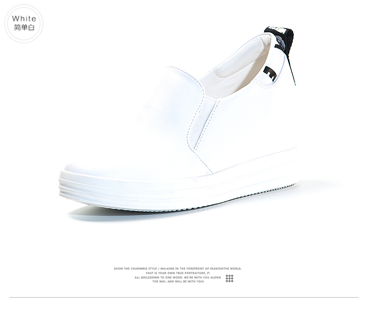 卓诗尼小白鞋2016秋季新款女鞋舒适内增高厚