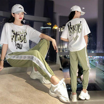 Pregnant Women summer suit out Fashion 2020 Summer thin tide hot mom foreign style casual sportswear two-piece set