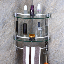 Bathroom corner shelf Glass corner shelf Single layer double layer three-layer toilet Stainless steel corner shelf Toilet corner shelf