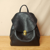 Original handmade leather womens shoulder bag head layer cowhide 2021 new simple retro literary soft leather small backpack