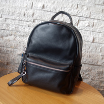 Leather womens shoulder bag soft leather Korean version of Joker top layer cowhide schoolbag 2020 New Fashion Womens shoulder backpack