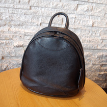 Shell-shaped head layer cowhide womens backpack leather small bag 2021 new summer vintage niche ladies shoulder backpack