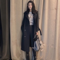 Ouamash flag 2021 Autumn New Belt double breasted windbreaker coat 5400530-4206011-001