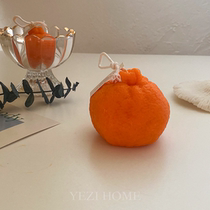 Korean ins style retro cute ugly orange scented candle photo props diy companion gift home decoration decoration