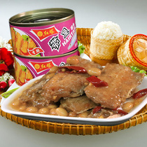 Dalian specialty canned fish food soybeans with fish in the middle Spicy ready-to-eat seafood meals 150g*6 cans