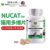 VetriScience Pet Master Nucat Cat with Multidimensional Vitamin B Compound Trace Brain Remnant 90 slices