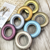 Fine curtains frosted ring curtains holes ring curtain buckle perforated Roman circles cloth tape nanocircles muted smooth