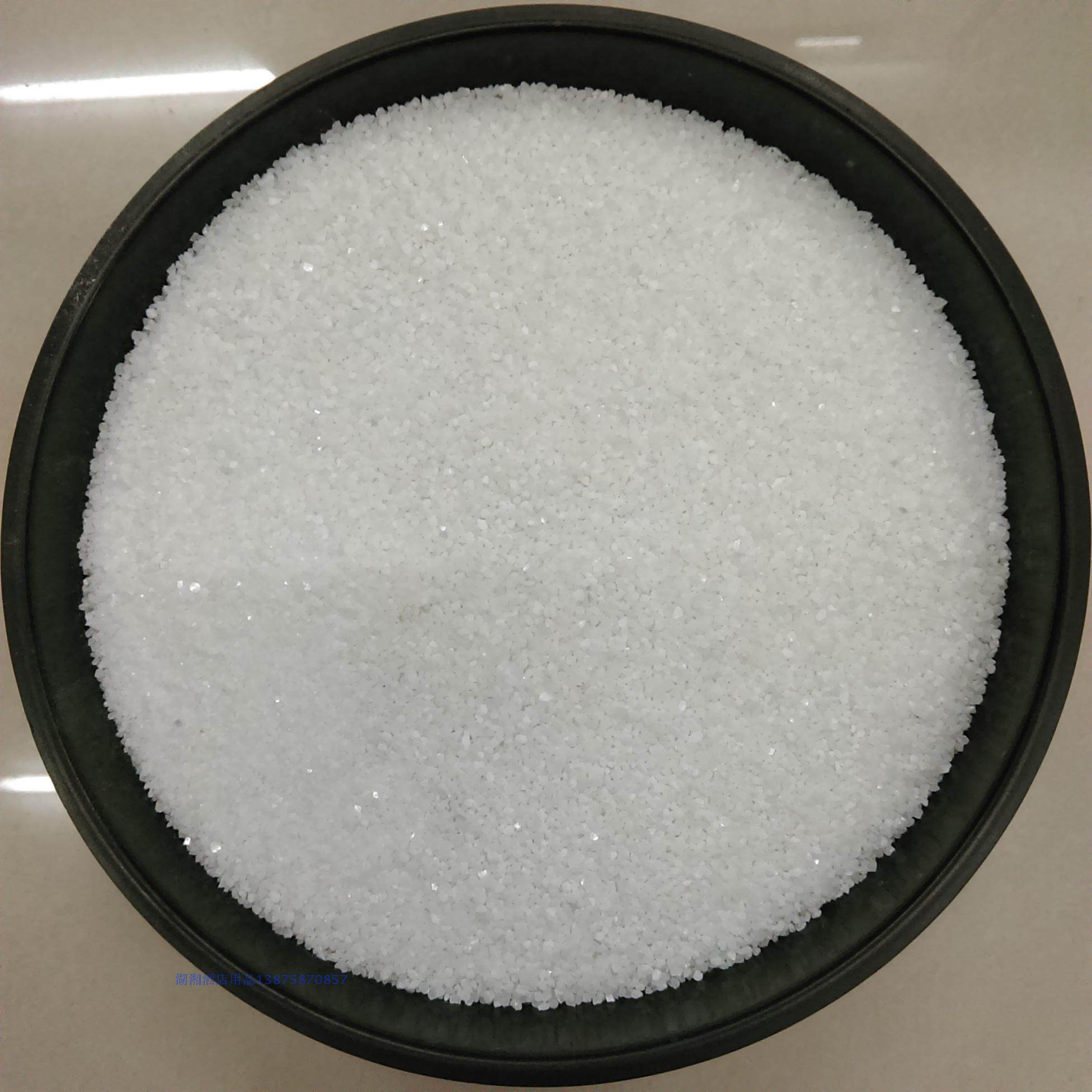 雪花白细沙40目 纯白细沙儿童玩白沙子 鱼缸造景白沙雪花白石英砂